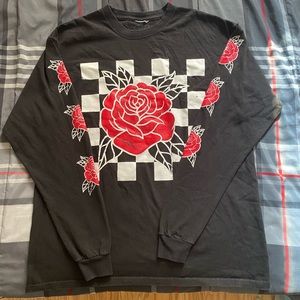 Rose Checkered Long Sleeve